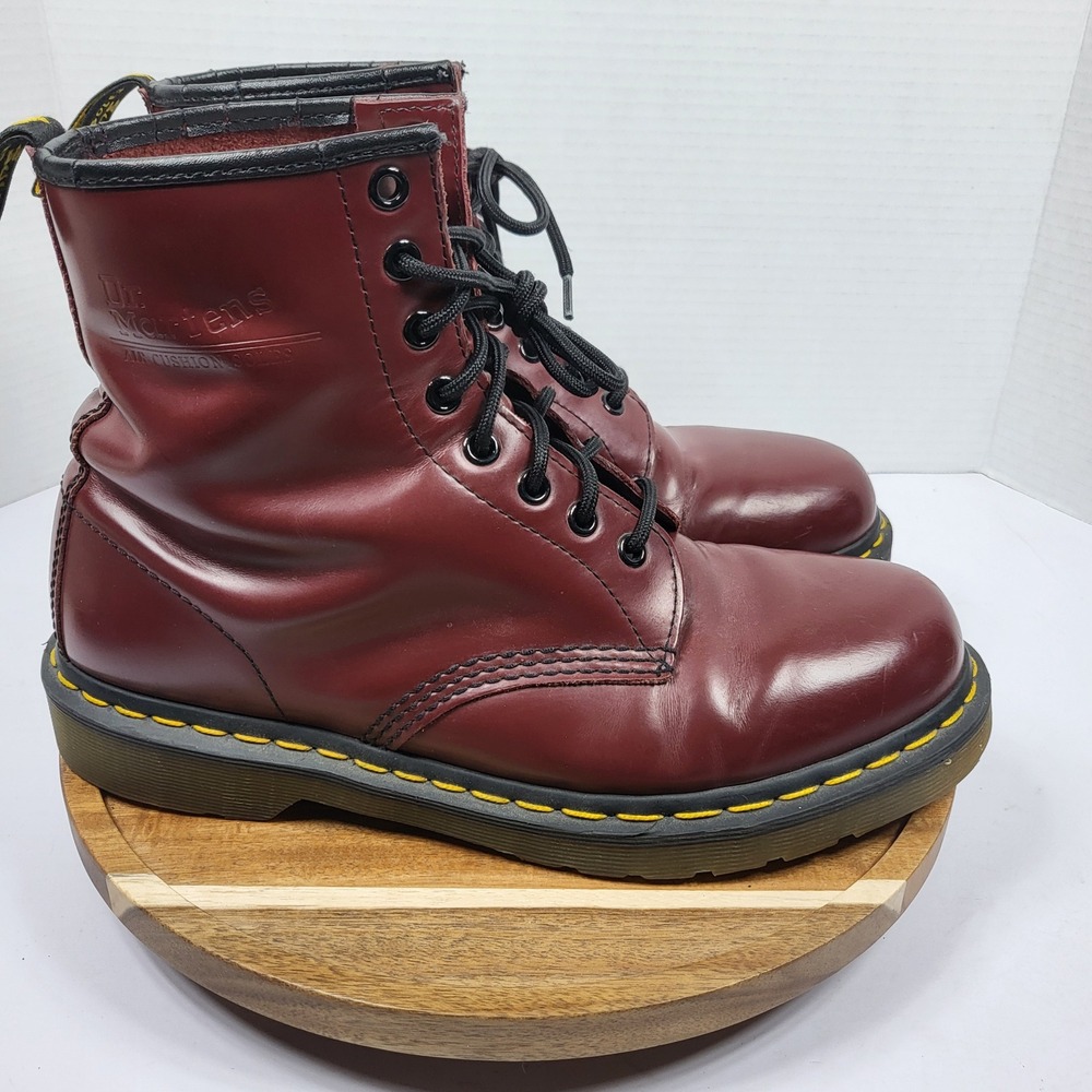 Dr. Martens 1460 Boot Women 9 Cherry Red Smooth Leather 8-Eye Combat